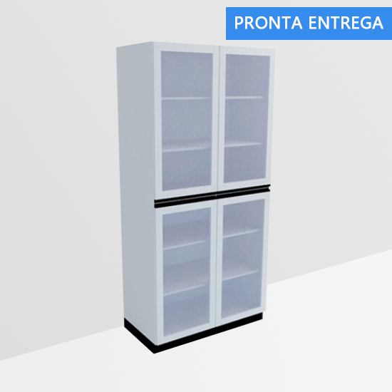 Armário Alto c/ portas vidro - 80cm